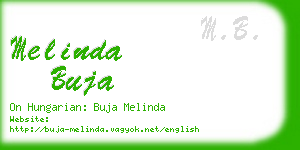 melinda buja business card